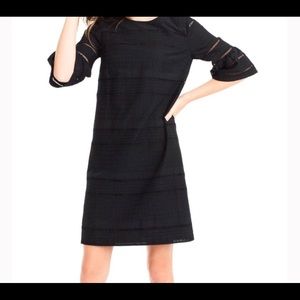 J. Crew Black Eyelet Shift Dress